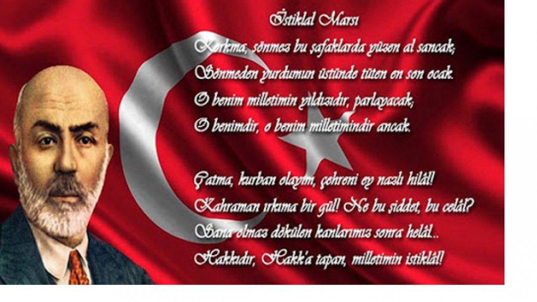 İstiklal Marşı'nın Kabulü ve Mehmet Akif Ersoy'u Anma Günü Çevrim İçi Slogan Yarışması