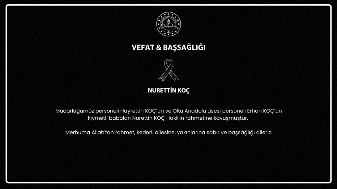 Vefat & Başsağlığı